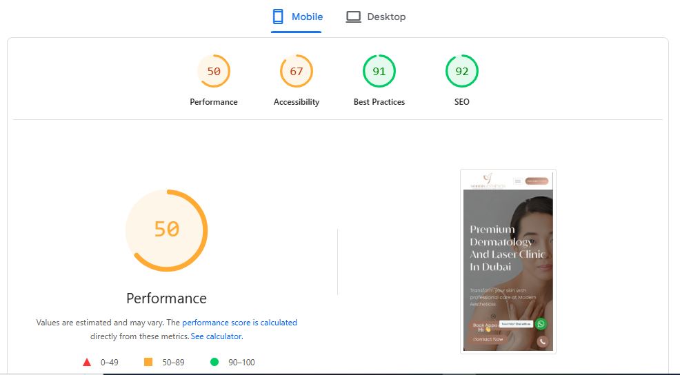 Before website Speed Before website Speed